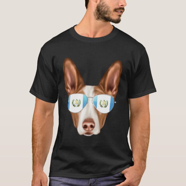 T-shirt Guatemala Flag Ibizan Hound Dog Guatemala Pocket (Devant)