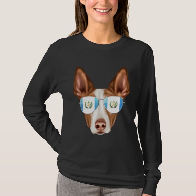 T-shirt Guatemala Flag Ibizan Hound Dog Guatemala Pocket (Devant)