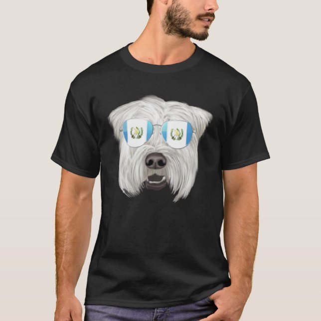 T-shirt Guatemala Flag Soft Coated Wheaten Terrier Guatema (Devant)