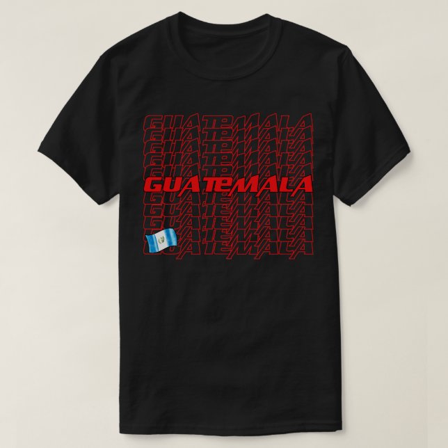 T-shirt Guatemala Texte en cascade 1 (Design devant)