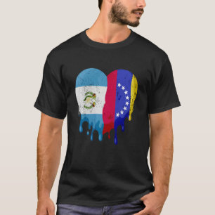 T-shirt Guatemala Venezuela Drapeau Coeur Citoyen Grown Pa