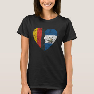 T-shirt Guatémaltèque Allemand Drapeau Coeur Allemagne Gua