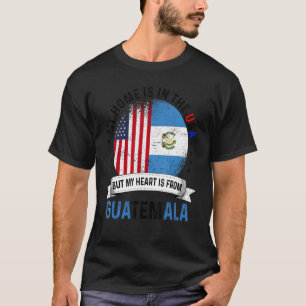 T-shirt Guatémaltèque : Le Coeur Patriote Américain Du Gua
