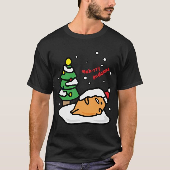 T-shirt Gudetama Meh-rry Gudemas Sweatshirt de Noël (Devant)