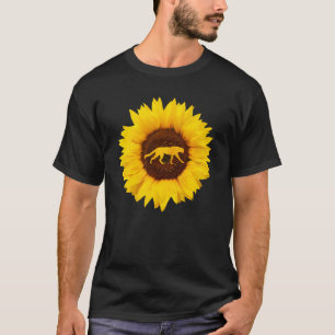 T-shirt Guépard Pour Femmes Hommes Cougar Canine Tournesol