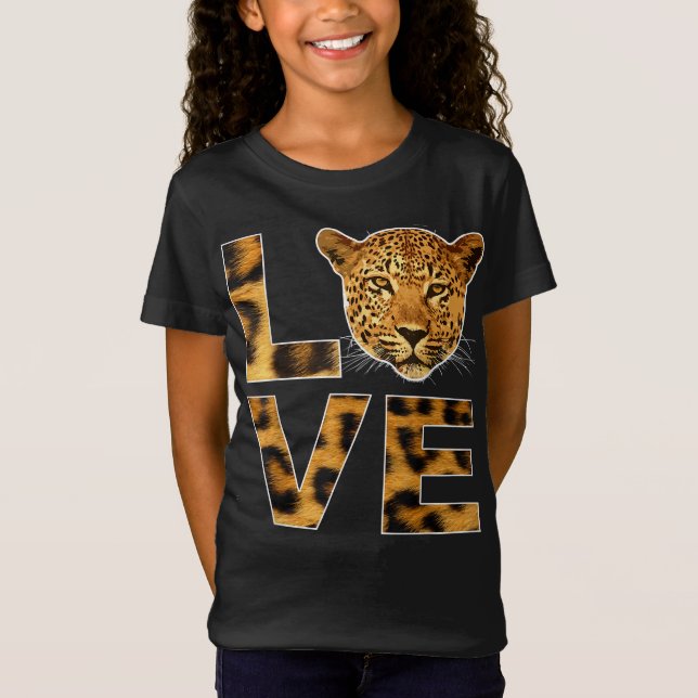 T-Shirt guépard visage instinct animal né sauvage léopard  (Devant)