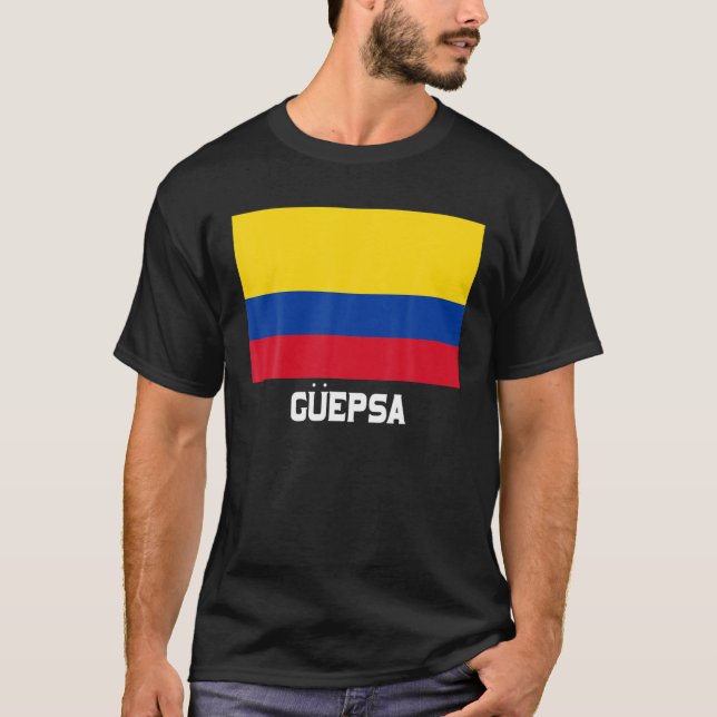 T-shirt Guepsa Colombie Drapeau Emblem Escudo Bandera Cres (Devant)
