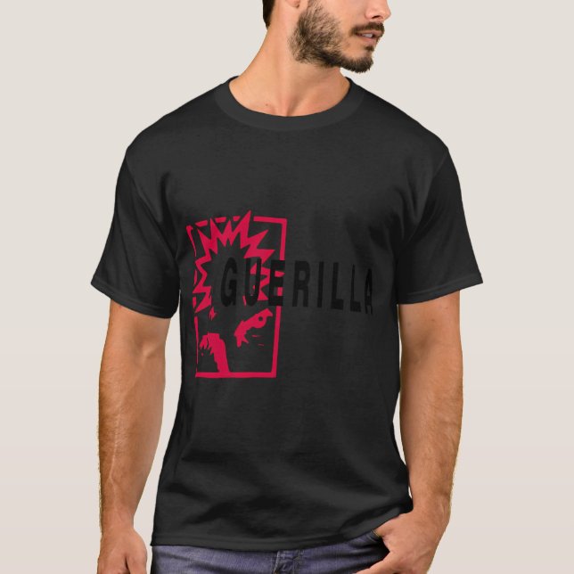T-shirt Guerilla (Visage Rouge) (Devant)