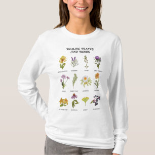 T-shirt Guérir les Plantes et les herbes Fleur sauvage Gar