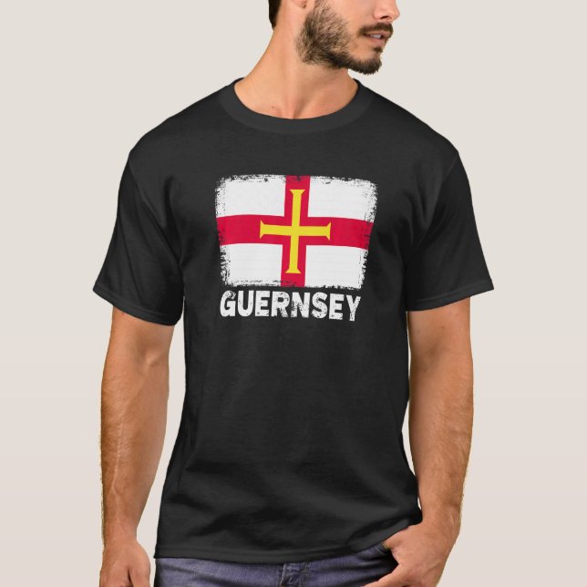 T-shirt Guernesey Drapeau Soutien Guernesey Personnes Femm (Devant)