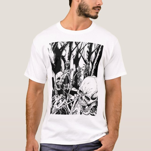 T-shirt guerre squelettique (Devant)