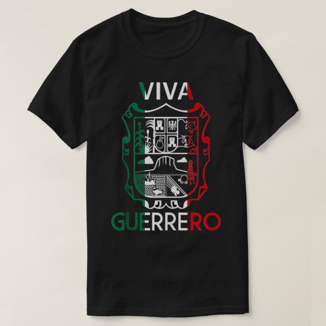 T-shirt Guerrero Tamaulipas État du Mexique Armoiries Aigl (Design devant)