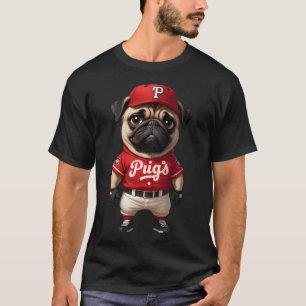 T-shirt Guerres de Pug côté aboiement du chien