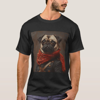 T-shirt Guerres d'indépendance Pug - Joli commandant milit