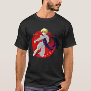 T-shirt Guerrier Action Saut Soleil Rouge