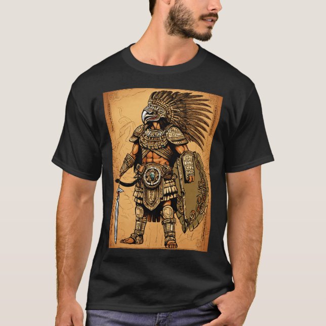 T-shirt Guerrier Aigle Aztèque - Tatouage Infini (Devant)