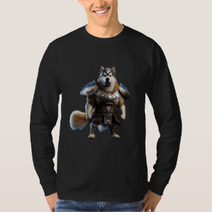 T-shirt Guerrier Alaskan Malamute Chien, Militaire Alaskan