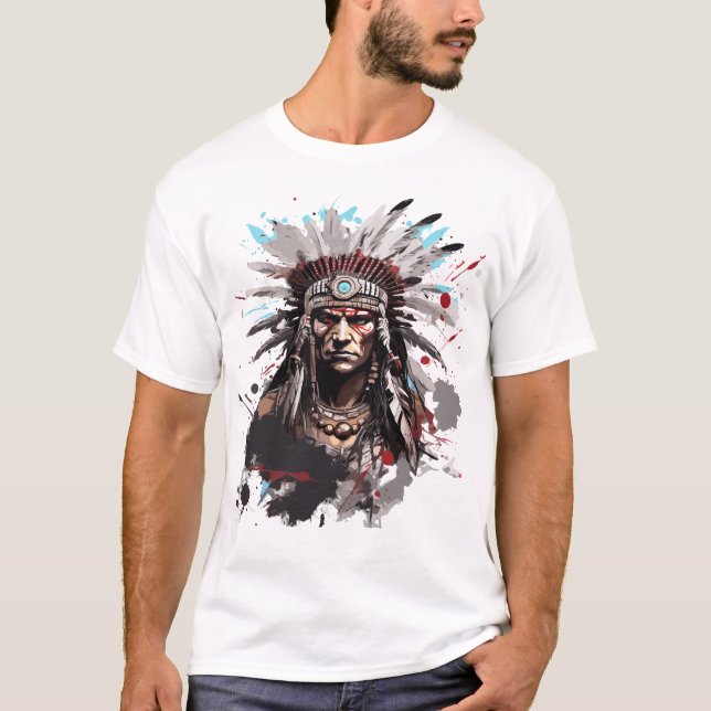 T-shirt Guerrier amérindien (Devant)