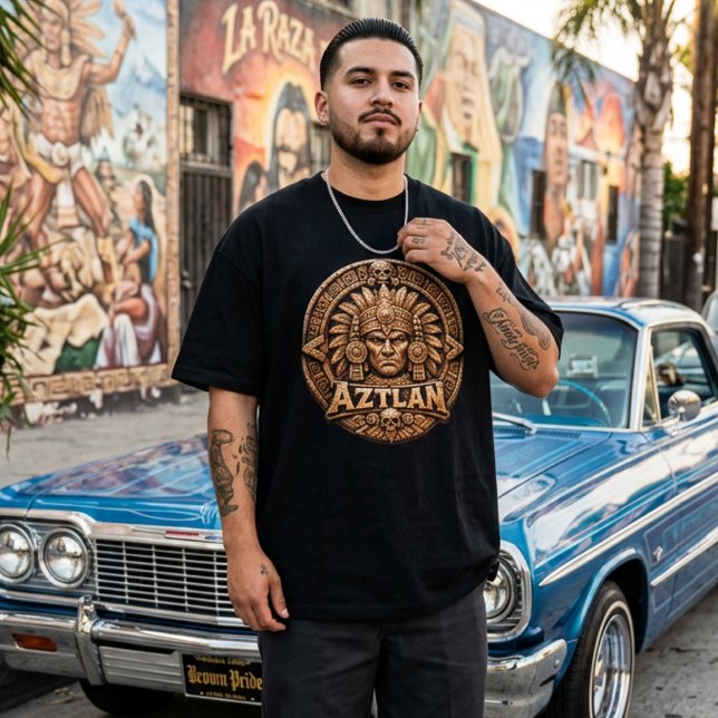 T-shirt Guerrier Aztèque Aztlan  (Aztec Aztlan Warrior T-Shirt)