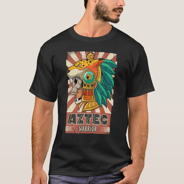 T-shirt Guerrier aztèque mexicain (Devant)