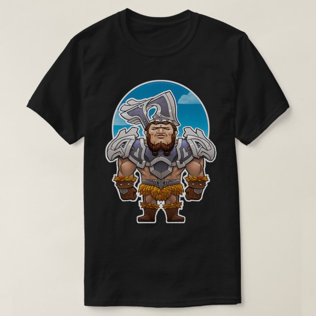 T-shirt Guerrier barbare de poulet stylish Graphisme (Design devant)