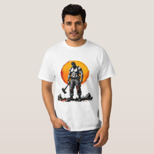 T-shirt guerrier barbare médiéval imaginaire hummer force