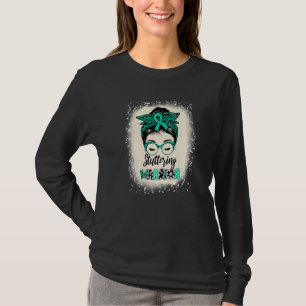 T-shirt Guerrier Bègue Chignon Méssy Ruban Sarcelle Léopar