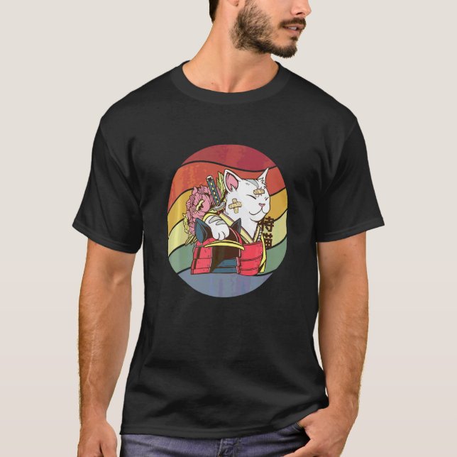 T-shirt Guerrier Chat Samouraï (Devant)