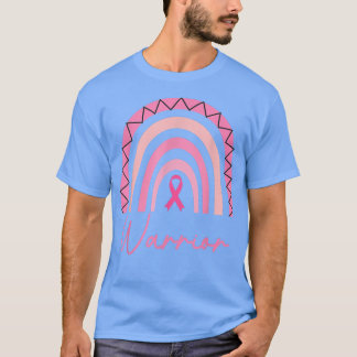 T-shirt Guerrier Conscience du cancer du sein rose arc-en-