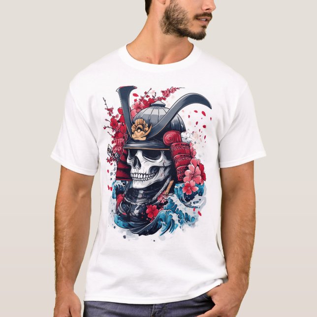 T-shirt Guerrier Crâne Samouraï (Devant)