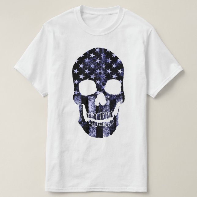T-shirt Guerrier Crâne USA (Design devant)