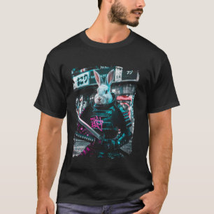 T-shirt Guerrier Cyberpunk Samouraï Lapin