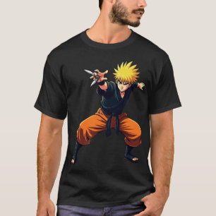 T-shirt Guerrier d'Anime Ninja - Shinobi Paqueté D'Action