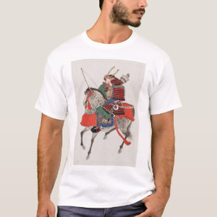 T-shirt Guerrier d'art japonais Vintage à cheval