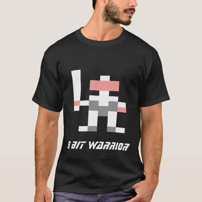 T-shirt guerrier de 8 bits (Devant)