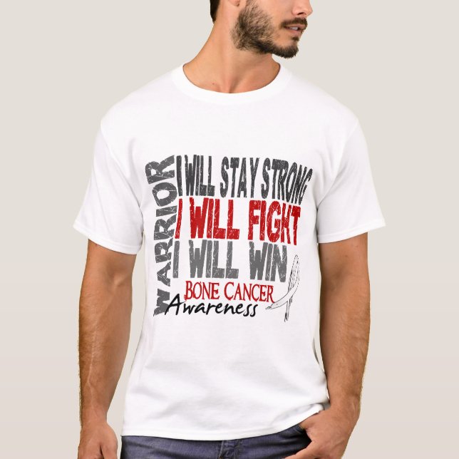 T-shirt Guerrier de cancer de l'os (Devant)