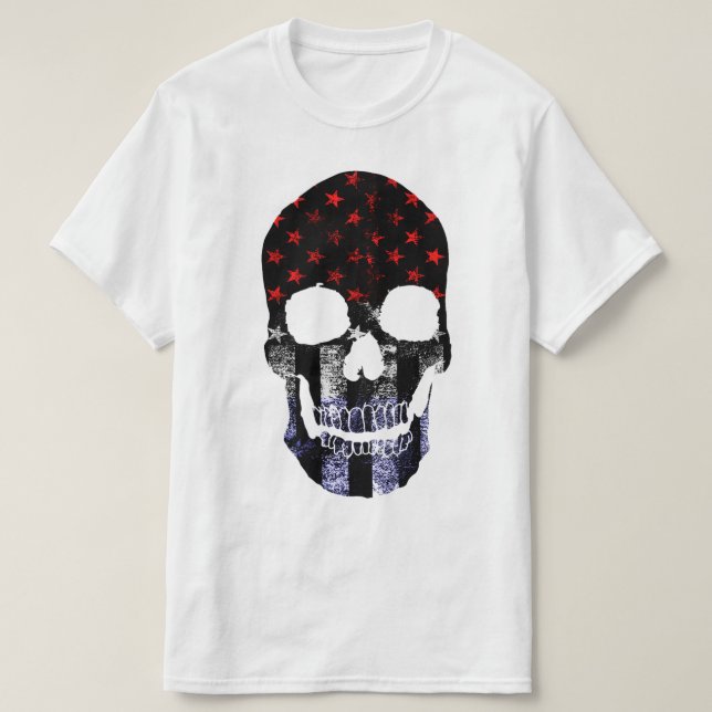 T-shirt Guerrier de crâne USA (Design devant)