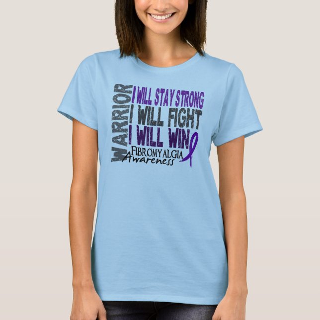 T-shirt Guerrier de fibromyalgie (Devant)
