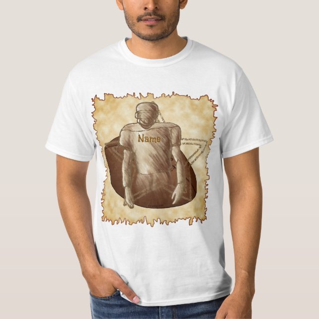 T-shirt Guerrier de Football (Devant)