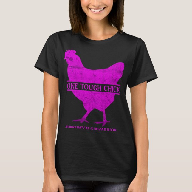 T-shirt Guerrier de la Fibromyalgie des poussins durs - Se (Devant)