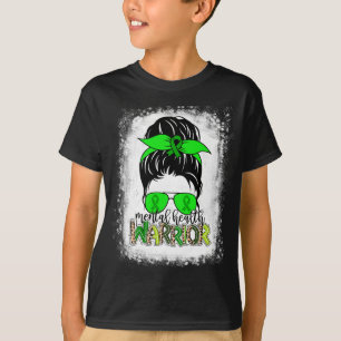 T-shirt Guerrier de la santé Messy Bun Sensibilisation à l