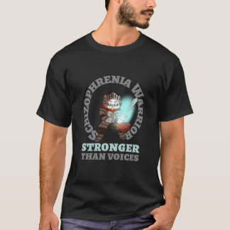 T-shirt Guerrier de la schizophrénie plus fort que des voi