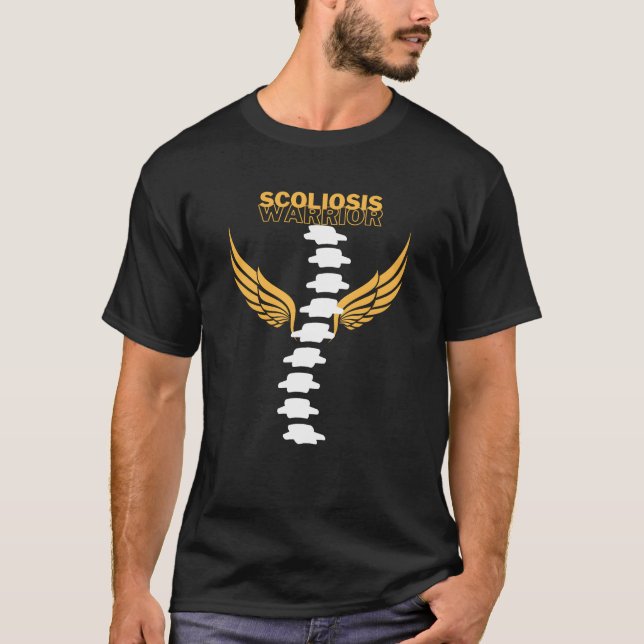 T-shirt GUERRIER DE LA SCOLIOSE drôle (Devant)