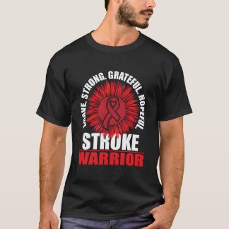 T-shirt Guerrier de l'AVC Survivant de l'AVC Ruban de sens