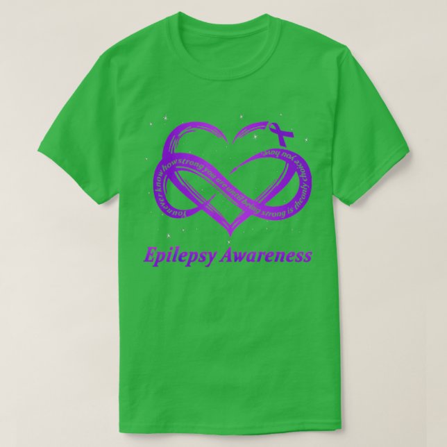 T-shirt Guerrier de l'épilepsie - Purple Epilepsie Sensibi (Design devant)