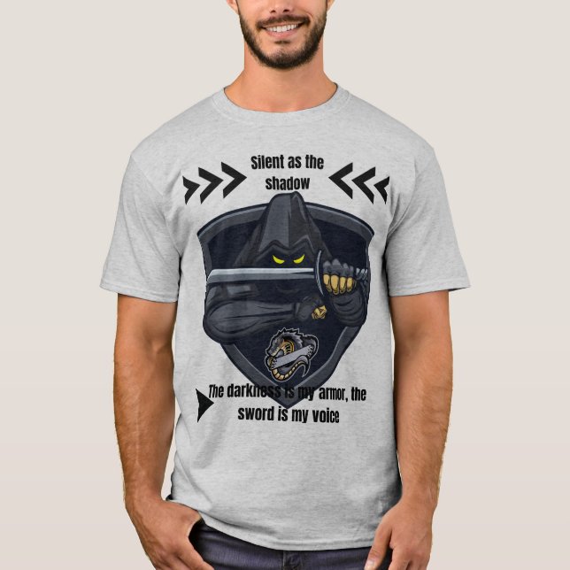 T-shirt guerrier de l'ombre silencieux (Devant)
