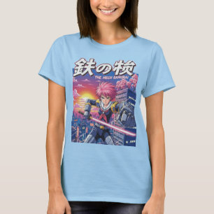 T-shirt Guerrier de Manga Japanimae Animae Samouraï Japona