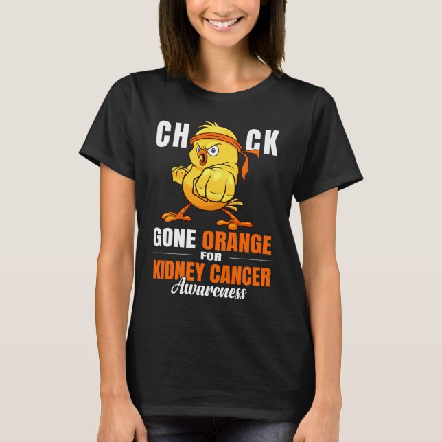 T-shirt guerrier de poussins drôle de cancer du rein (Devant)