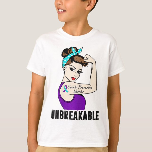 T-shirt Guerrier de prévention du suicide Incassable Parfa (Devant)