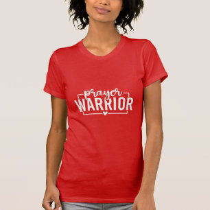 T-shirt Guerrier de prière Typographie inspirante de la fo